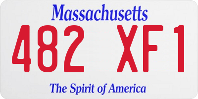 MA license plate 482XF1