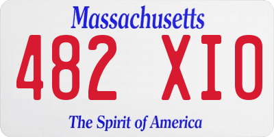 MA license plate 482XI0