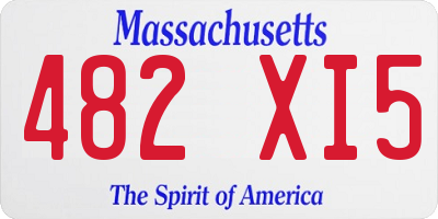 MA license plate 482XI5