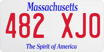 MA license plate 482XJ0