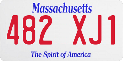 MA license plate 482XJ1