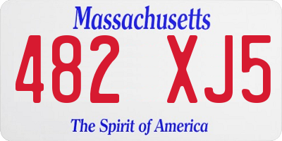 MA license plate 482XJ5