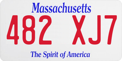 MA license plate 482XJ7