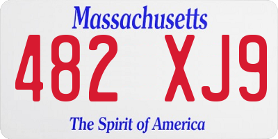 MA license plate 482XJ9