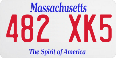 MA license plate 482XK5