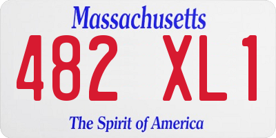 MA license plate 482XL1