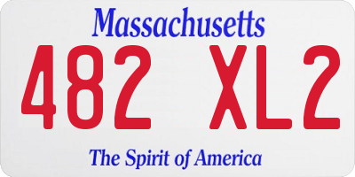 MA license plate 482XL2