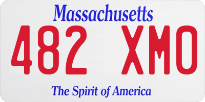 MA license plate 482XM0