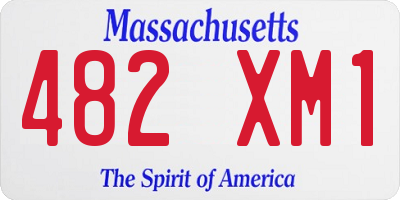 MA license plate 482XM1