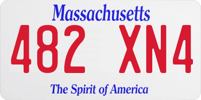 MA license plate 482XN4
