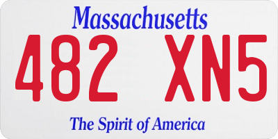 MA license plate 482XN5