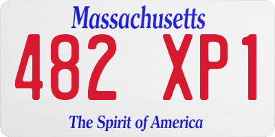 MA license plate 482XP1