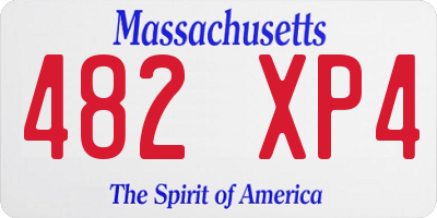 MA license plate 482XP4