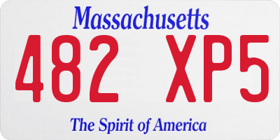 MA license plate 482XP5