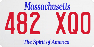 MA license plate 482XQ0