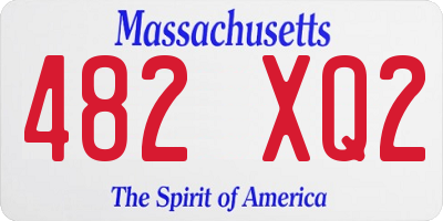MA license plate 482XQ2