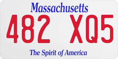 MA license plate 482XQ5
