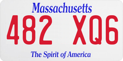MA license plate 482XQ6