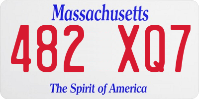 MA license plate 482XQ7