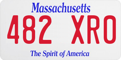 MA license plate 482XR0