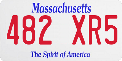 MA license plate 482XR5