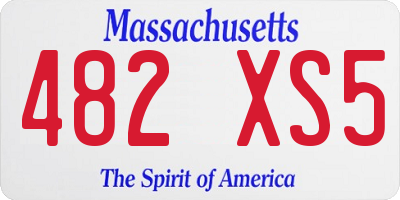 MA license plate 482XS5