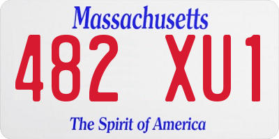 MA license plate 482XU1