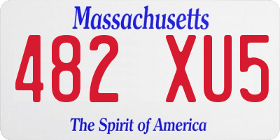 MA license plate 482XU5