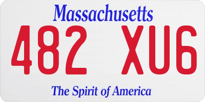MA license plate 482XU6