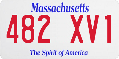 MA license plate 482XV1