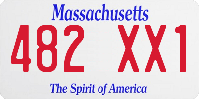 MA license plate 482XX1