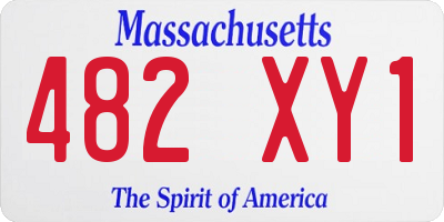 MA license plate 482XY1