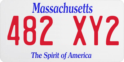 MA license plate 482XY2