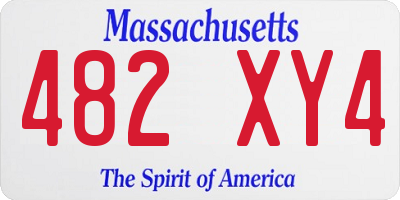 MA license plate 482XY4