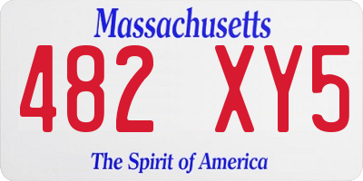 MA license plate 482XY5
