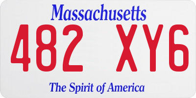 MA license plate 482XY6