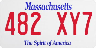 MA license plate 482XY7