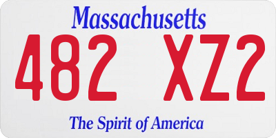 MA license plate 482XZ2