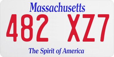 MA license plate 482XZ7