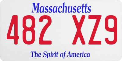 MA license plate 482XZ9