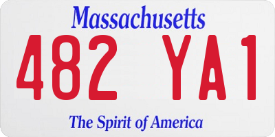 MA license plate 482YA1