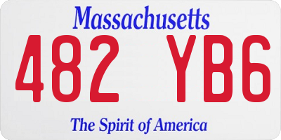 MA license plate 482YB6