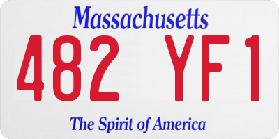 MA license plate 482YF1