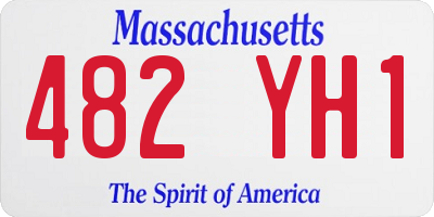 MA license plate 482YH1