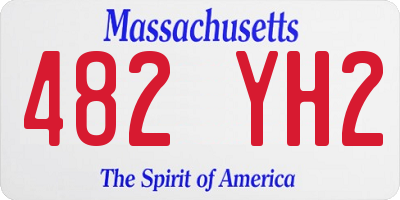MA license plate 482YH2