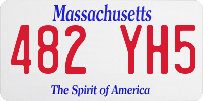 MA license plate 482YH5