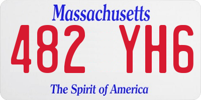 MA license plate 482YH6