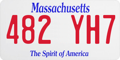 MA license plate 482YH7