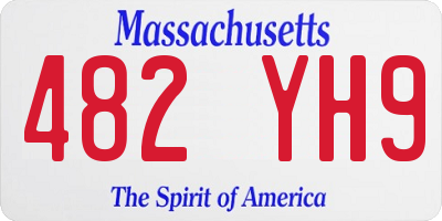 MA license plate 482YH9