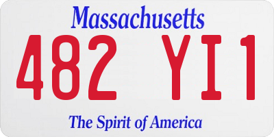 MA license plate 482YI1